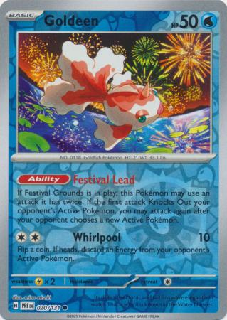 Scarlet & Violet: Prismatic Evolutions: 020/131 - Goldeen - Common Reverse Holo