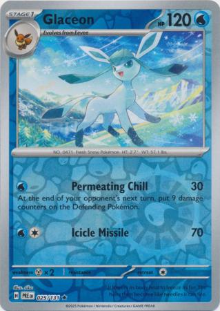 Scarlet & Violet: Prismatic Evolutions: 025/131 - Glaceon - Reverse Holo Rare