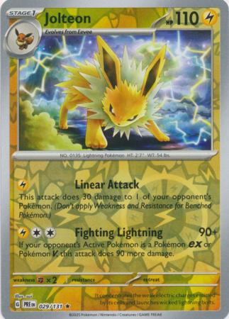 Scarlet & Violet: Prismatic Evolutions: 029/131 - Jolteon - Reverse Holo Rare