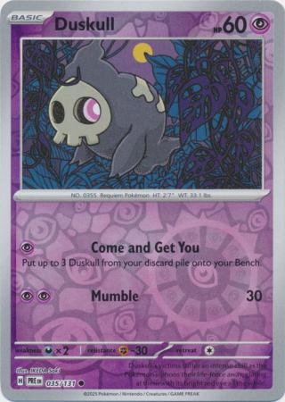 Scarlet & Violet: Prismatic Evolutions: 035/131 - Duskull - Common Reverse Holo