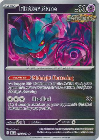 Scarlet & Violet: Prismatic Evolutions: 043/131 - Flutter Mane - Reverse Holo Rare
