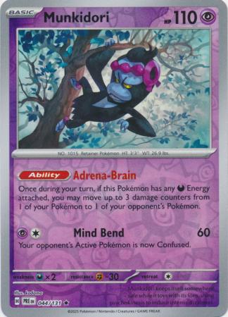 Scarlet & Violet: Prismatic Evolutions: 044/131 - Munkidori - Reverse Holo Rare