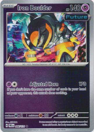 Scarlet & Violet: Prismatic Evolutions: 046/131 - Iron Boulder - Reverse Holo Rare