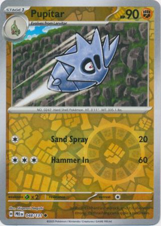 Scarlet & Violet: Prismatic Evolutions: 048/131 - Pupitar - Common Reverse Holo