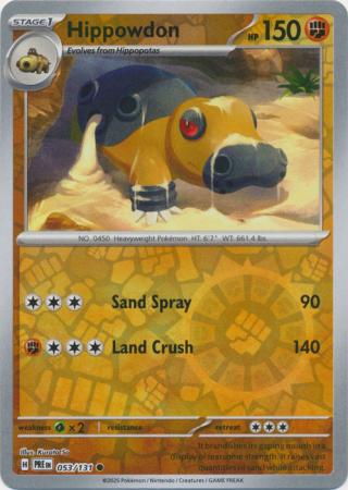 Scarlet & Violet: Prismatic Evolutions: 053/131 - Hippowdon - Common Reverse Holo