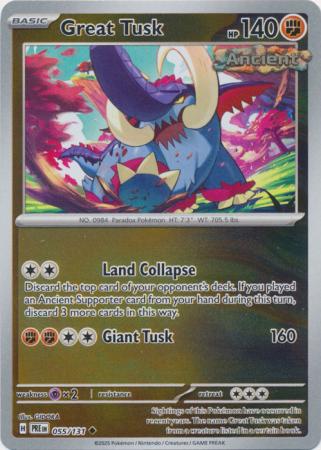 Scarlet & Violet: Prismatic Evolutions: 055/131 - Great Tusk - Uncommon Reverse Holo