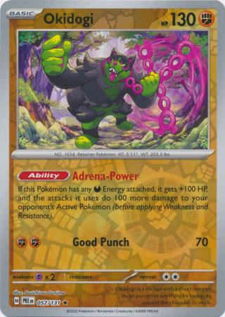 Scarlet & Violet: Prismatic Evolutions: 057/131 - Okidogi - Reverse Holo Rare
