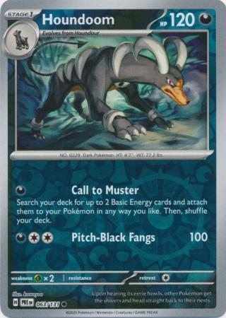 Scarlet & Violet: Prismatic Evolutions: 063/131 - Houndoom - Common Reverse Holo