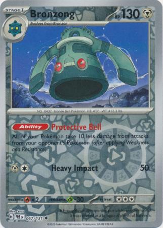 Scarlet & Violet: Prismatic Evolutions: 067/131 - Bronzong - Uncommon Reverse Holo