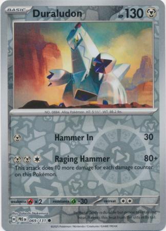 Scarlet & Violet: Prismatic Evolutions: 069/131 - Duraludon - Common Reverse Holo