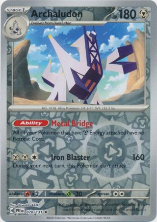 Scarlet & Violet: Prismatic Evolutions: 070/131 - Archaludon - Reverse Holo Rare