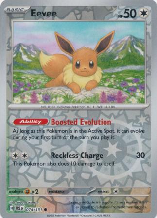 Scarlet & Violet: Prismatic Evolutions: 074/131 - Eevee - Common Reverse Holo