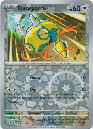 Scarlet & Violet: Prismatic Evolutions: 079/131 - Dunsparce - Common Reverse Holo