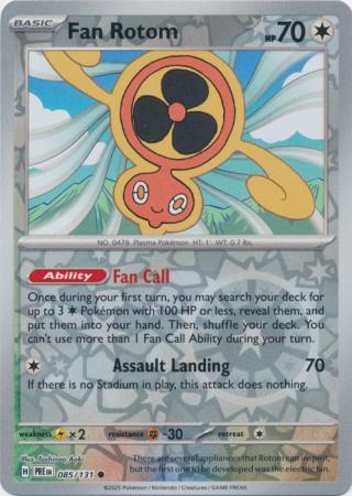 Scarlet & Violet: Prismatic Evolutions: 085/131 - Fan Rotom - Common Reverse Holo