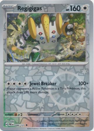 Scarlet & Violet: Prismatic Evolutions: 086/131 - Regigigas - Uncommon Reverse Holo