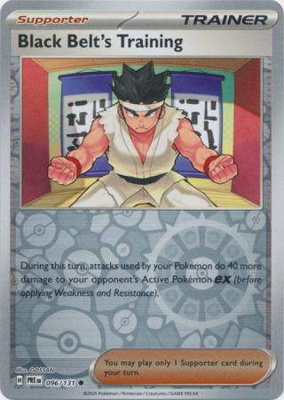 Scarlet & Violet: Prismatic Evolutions: 096/131 - Black Belt's Training - Common Reverse Holo
