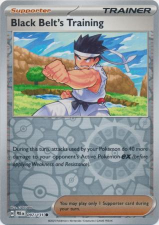 Scarlet & Violet: Prismatic Evolutions: 097/131 - Black Belt's Training - Common Reverse Holo