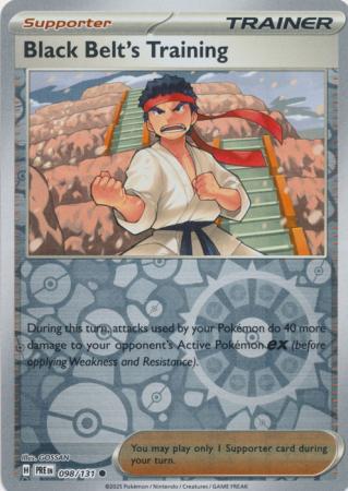 Scarlet & Violet: Prismatic Evolutions: 098/131 - Black Belt's Training - Common Reverse Holo
