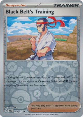 Scarlet & Violet: Prismatic Evolutions: 099/131 - Black Belt's Training - Common Reverse Holo