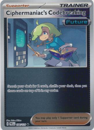 Scarlet & Violet: Prismatic Evolutions: 104/131 - Ciphermaniac's Codebreaking - Uncommon Reverse Holo