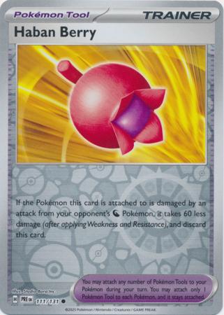 Scarlet & Violet: Prismatic Evolutions: 111/131 - Haban Berry - Common Reverse Holo