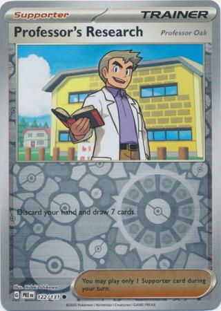 Scarlet & Violet: Prismatic Evolutions: 122/131 - Professor's Research (Professor Oak) - Common Reverse Holo