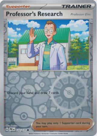 Scarlet & Violet: Prismatic Evolutions: 123/131 - Professor's Research (Professor Elm) - Common Reverse Holo
