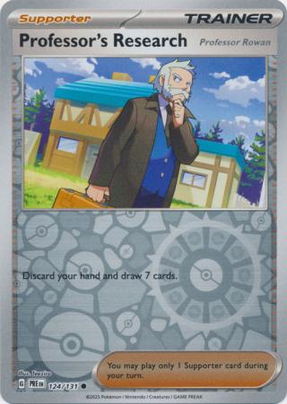 Scarlet & Violet: Prismatic Evolutions: 124/131 - Professor's Research (Professor Rowan) - Common Reverse Holo