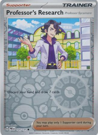 Scarlet & Violet: Prismatic Evolutions: 125/131 - Professor's Research (Professor Sycamore) - Common Reverse Holo