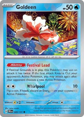 Scarlet & Violet: Prismatic Evolutions: 020/131 - Goldeen - Common Pokeball Reverse Holo