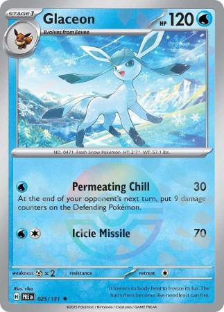 Scarlet & Violet: Prismatic Evolutions: 025/131 - Glaceon - Pokeball Reverse Holo Rare