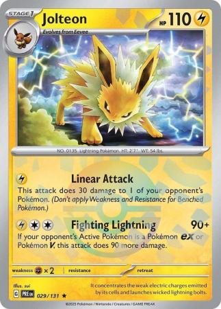 Scarlet & Violet: Prismatic Evolutions: 029/131 - Jolteon - Pokeball Reverse Holo Rare