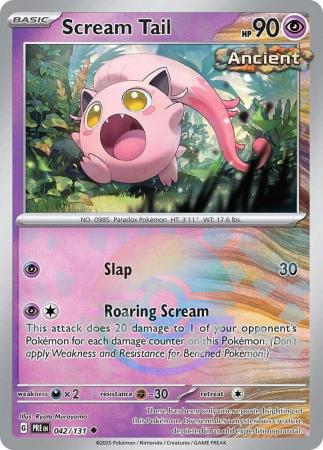 Scarlet & Violet: Prismatic Evolutions: 042/131 - Scream Tail - Uncommon Pokeball Reverse Holo