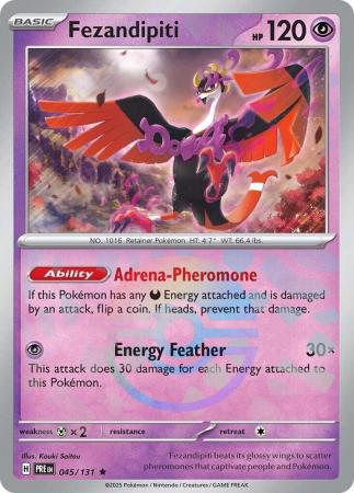 Scarlet & Violet: Prismatic Evolutions: 045/131 - Fezandipiti - Pokeball Reverse Holo Rare