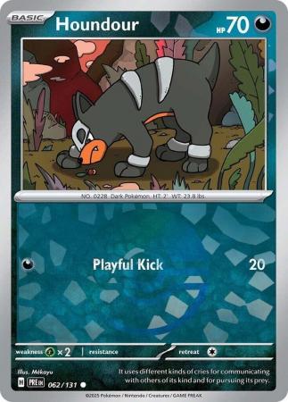 Scarlet & Violet: Prismatic Evolutions: 062/131 - Houndour - Common Pokeball Reverse Holo