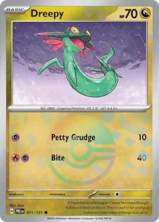 Scarlet & Violet: Prismatic Evolutions: 071/131 - Dreepy - Common Pokeball Reverse Holo
