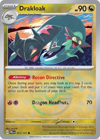 Scarlet & Violet: Prismatic Evolutions: 072/131 - Drakloak - Common Pokeball Reverse Holo