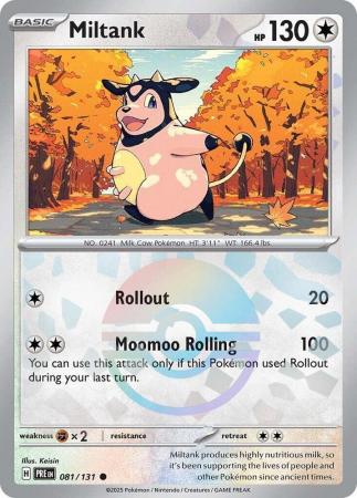 Scarlet & Violet: Prismatic Evolutions: 081/131 - Miltank - Common Pokeball Reverse Holo
