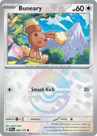 Scarlet & Violet: Prismatic Evolutions: 083/131 - Buneary - Common Pokeball Reverse Holo
