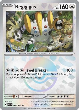 Scarlet & Violet: Prismatic Evolutions: 086/131 - Regigigas - Uncommon Pokeball Reverse Holo