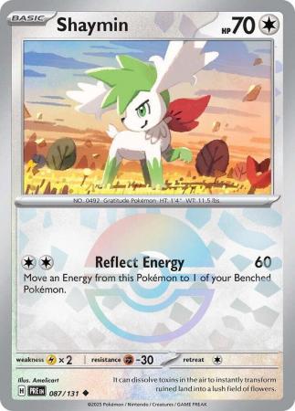 Scarlet & Violet: Prismatic Evolutions: 087/131 - Shaymin - Uncommon Pokeball Reverse Holo