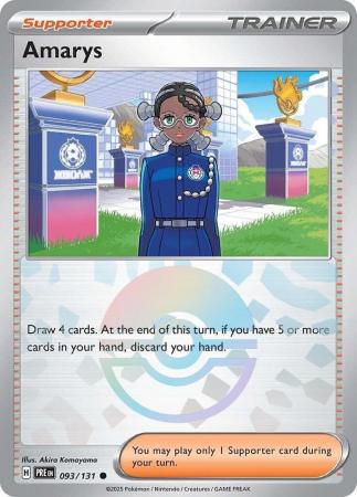 Scarlet & Violet: Prismatic Evolutions: 093/131 - Amarys - Common Pokeball Reverse Holo