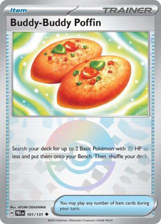 Scarlet & Violet: Prismatic Evolutions: 101/131 - Buddy-Buddy Poffin - Uncommon Pokeball Reverse Holo