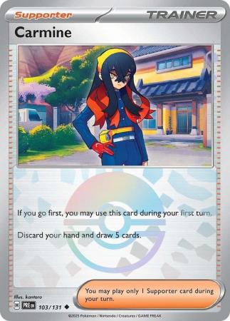 Scarlet & Violet: Prismatic Evolutions: 103/131 - Carmine - Uncommon Pokeball Reverse Holo