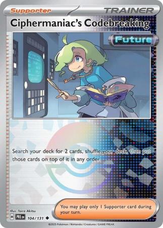 Scarlet & Violet: Prismatic Evolutions: 104/131 - Ciphermaniac's Codebreaking - Uncommon Pokeball Reverse Holo