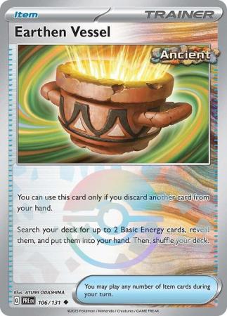 Scarlet & Violet: Prismatic Evolutions: 106/131 - Earthen Vessel - Uncommon Pokeball Reverse Holo