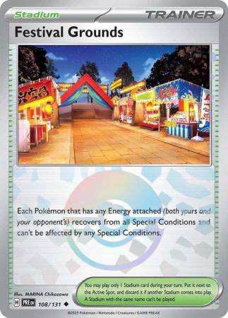Scarlet & Violet: Prismatic Evolutions: 108/131 - Festival Grounds - Uncommon Pokeball Reverse Holo
