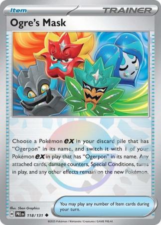 Scarlet & Violet: Prismatic Evolutions: 118/131 - Ogre's Mask - Uncommon Pokeball Reverse Holo
