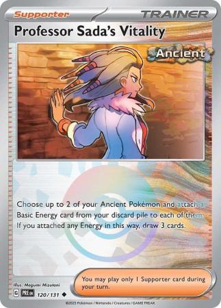 Scarlet & Violet: Prismatic Evolutions: 120/131 - Professor Sada's Vitality - Uncommon Pokeball Reverse Holo