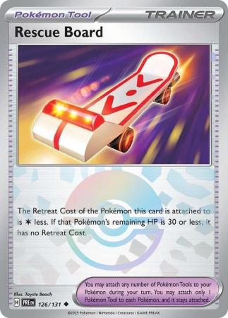 Scarlet & Violet: Prismatic Evolutions: 126/131 - Rescue Board - Uncommon Pokeball Reverse Holo